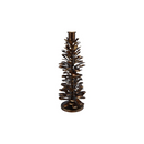 Metal Pinecone Shaped Taper Holder - Antique Gold - 10"