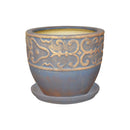 Kirkos Planter - Blue and Gold - 6"