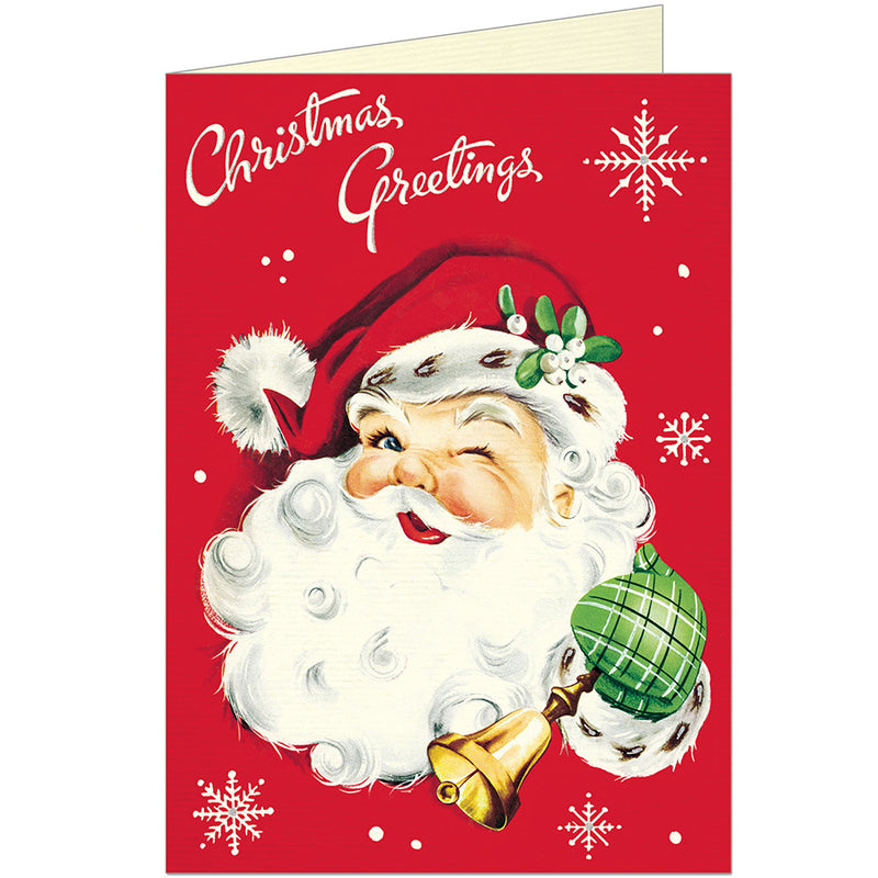 Christmas Greetings Santa Greeting Card