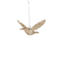 Glittered Bird Ornament - 4"