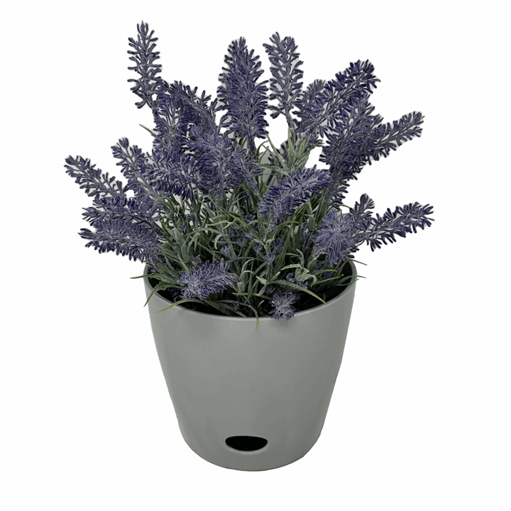 Bamboo Self Watering Planter - Gray - 7"