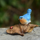 Bluebird on Leaf with Ladybug-1.75x1.5 in