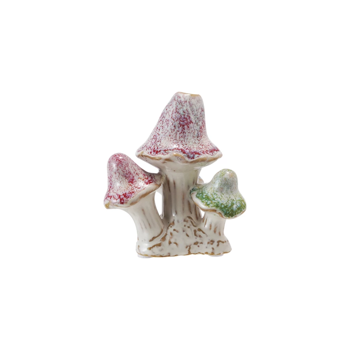 Mushroom Vase w/Reactive Glaze - 3.5"