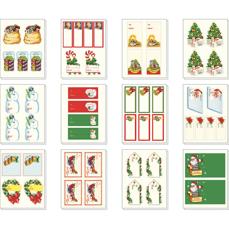 Vintage Christmas Stickers - Gift Labels