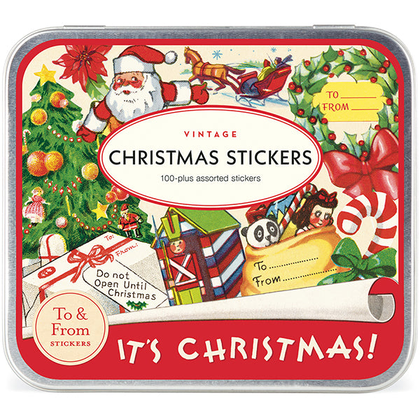 Vintage Christmas Stickers - Gift Labels