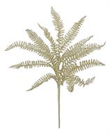 Glittered Fern Bush - 22" - Champagne