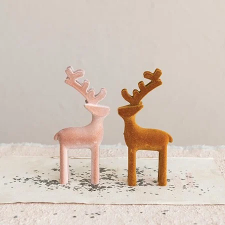 Flocked Reindeer - 7in