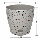 Bamboo Self Watering Planter - Dots - 7"
