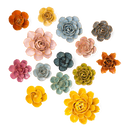 Ceramic Florals Cool Colors