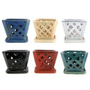 Square Diamond Orchid Pot - Assorted Colors - 5"