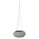 Rattan Hanging Planter w/Shells - 10"