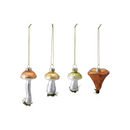 Mushroom Ornament w/Moss - Assorted - 3"