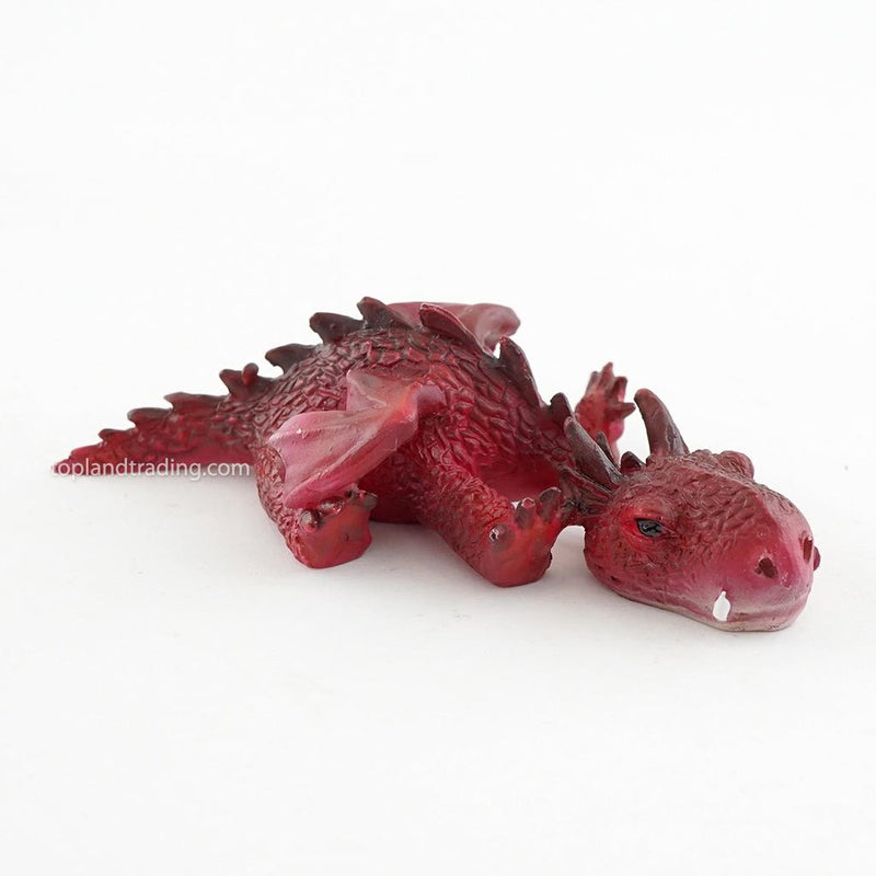 Sleeping Mini Red Dragon-2.75 in