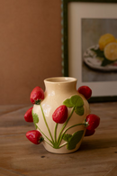 Ceramic Strawberries Vase - 8"