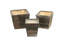 Wood Square Container