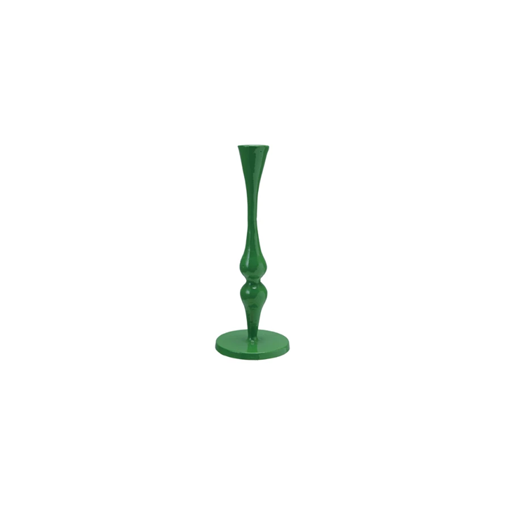 Cast Iron Taper Holder - Green - 11"