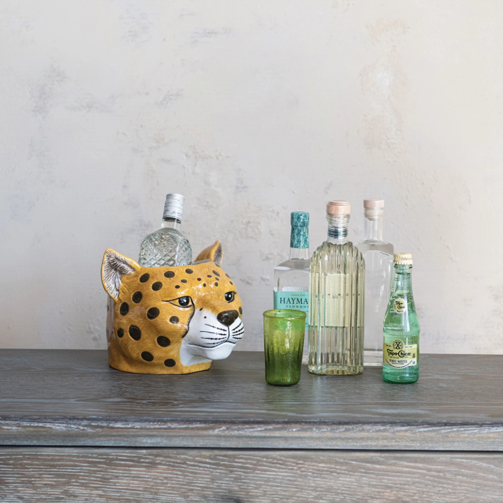 Cheetah Head Planter - 12"