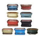 Bonsai Pot with Saucer - Assorted Colors