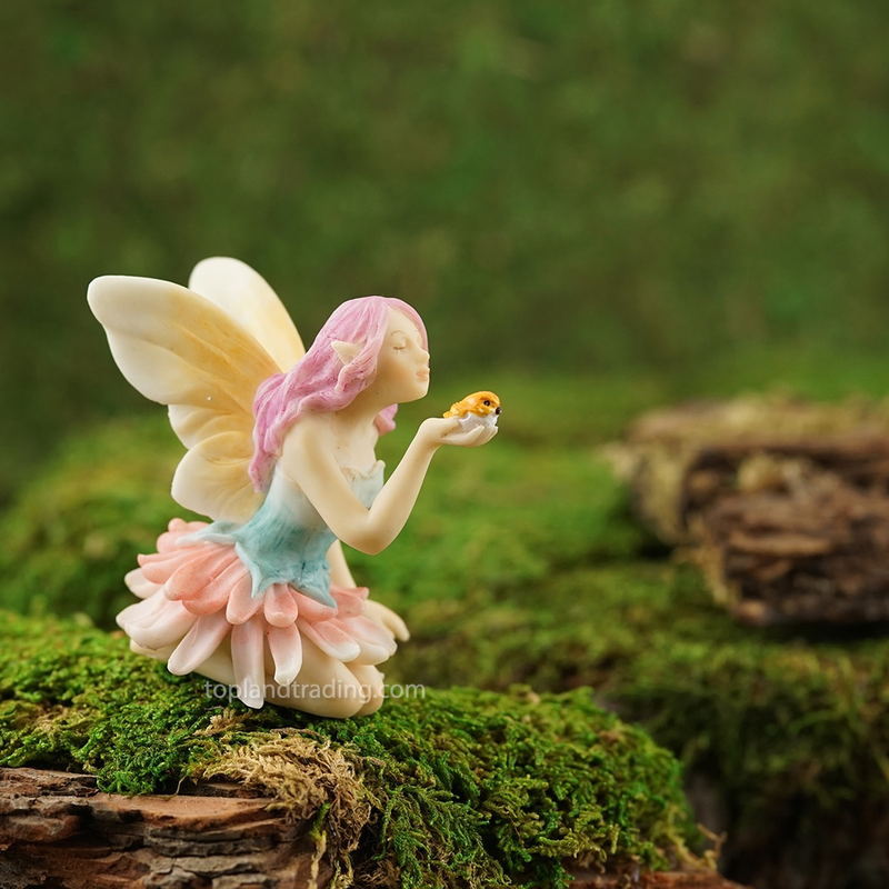 Mini Flower Fairy with Bird