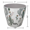 Bamboo Self Watering Planter - Cactus - 7"