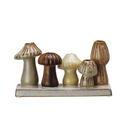 Stoneware Mushroom Shaped Multi Vase w/5 Vases - 7.5"