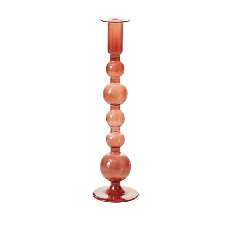 Malaga Candlestick 2.75"x 11.25"-Amber