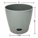 Bamboo Self Watering Planter - Gray - 7"