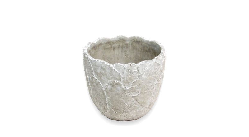 Leaf Cement Bowl and Pot