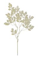 Glittered Mulberry Leaf Spray - 36" - Champagne
