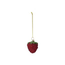 Strawberry Ornament Beaded - 4"