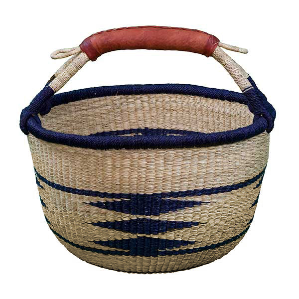 African Artisan Medium Round Basket