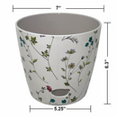 Bamboo Self Watering Planter - Wildflower - 7"