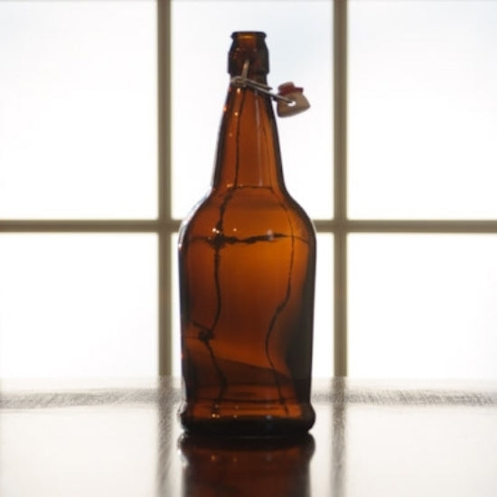 Amber Swing Top Bottles - 1 liter