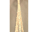 Plant Hanger-Woven Link-Cream-40 in