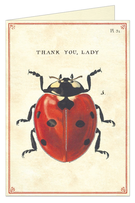 Cavallini Papers Thank You Lady Greeting Card