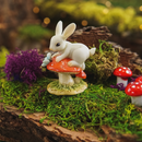 Bunny on Mushroom with Butterfly