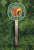 Goldfinch Bird & Pollinator Habitat Garden Sign