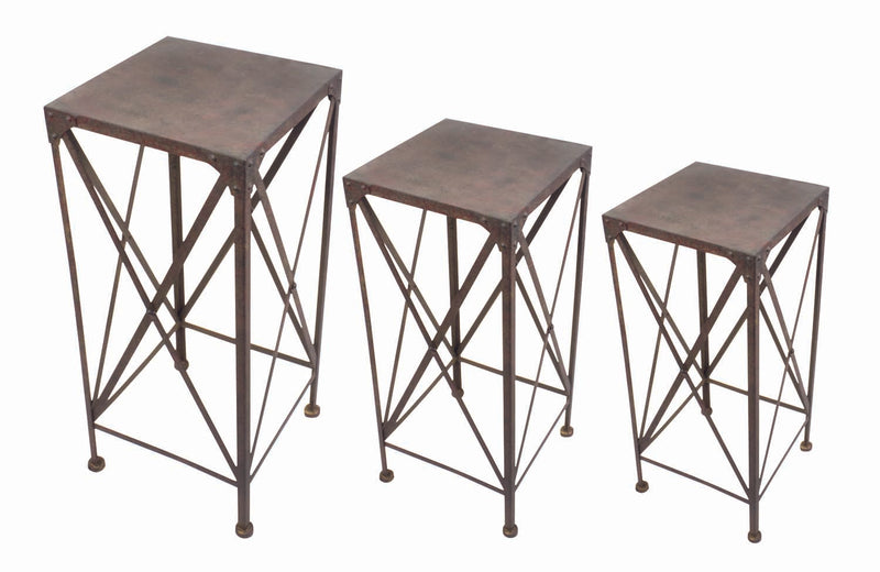 Rust Square Metal Plant Stand