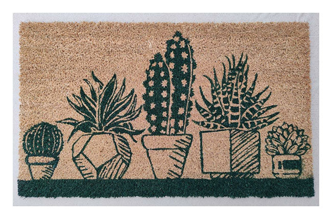Succulent Garden Coir Doormat