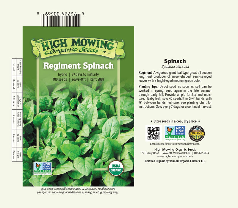 Regiment F1 Spinach Seeds