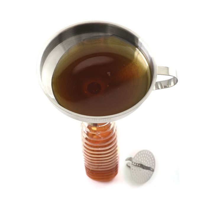 Stainless Steel Funnel w/Strainer