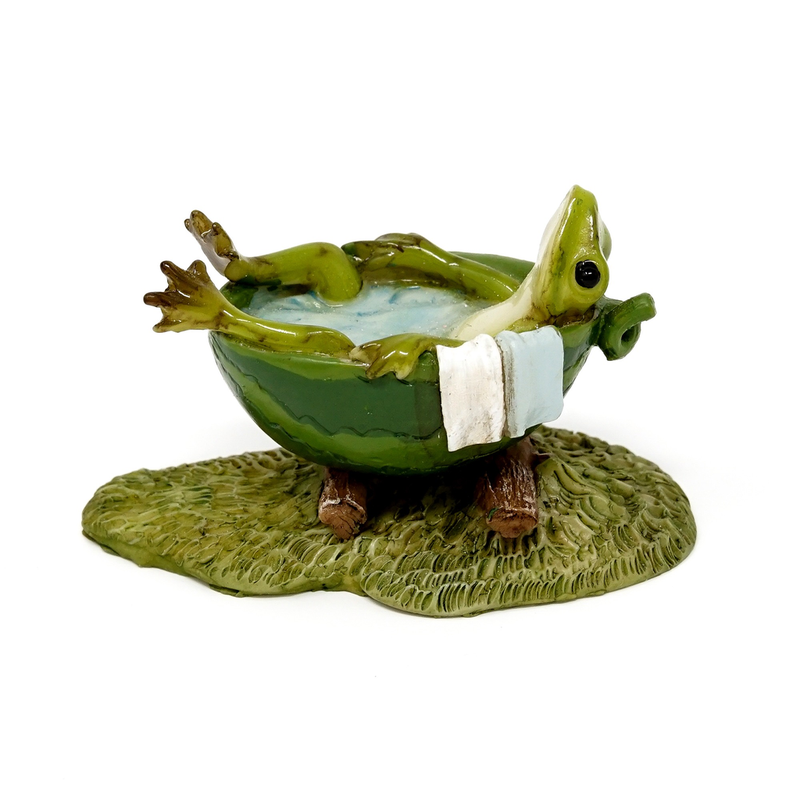 Mini Frog Taking a Bath