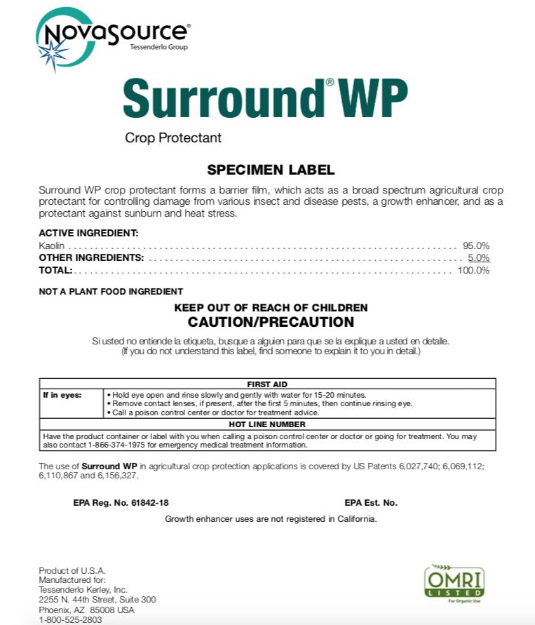 Surround WP Organic Crop Protectant - 25 lb