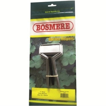 Bosmere 5 inch Metal Plant Markers with Pencil - 10 pack