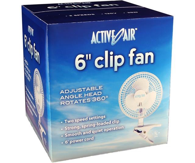 Active Air Clip Fan - 6 inch