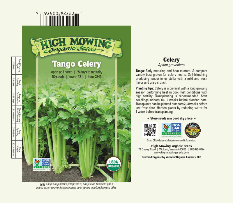 buy celery seeds for planting High Mowing Organic Tango Celery Seeds