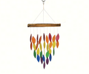 Rainbow Waterfall Glass & Driftwood Wind Chime