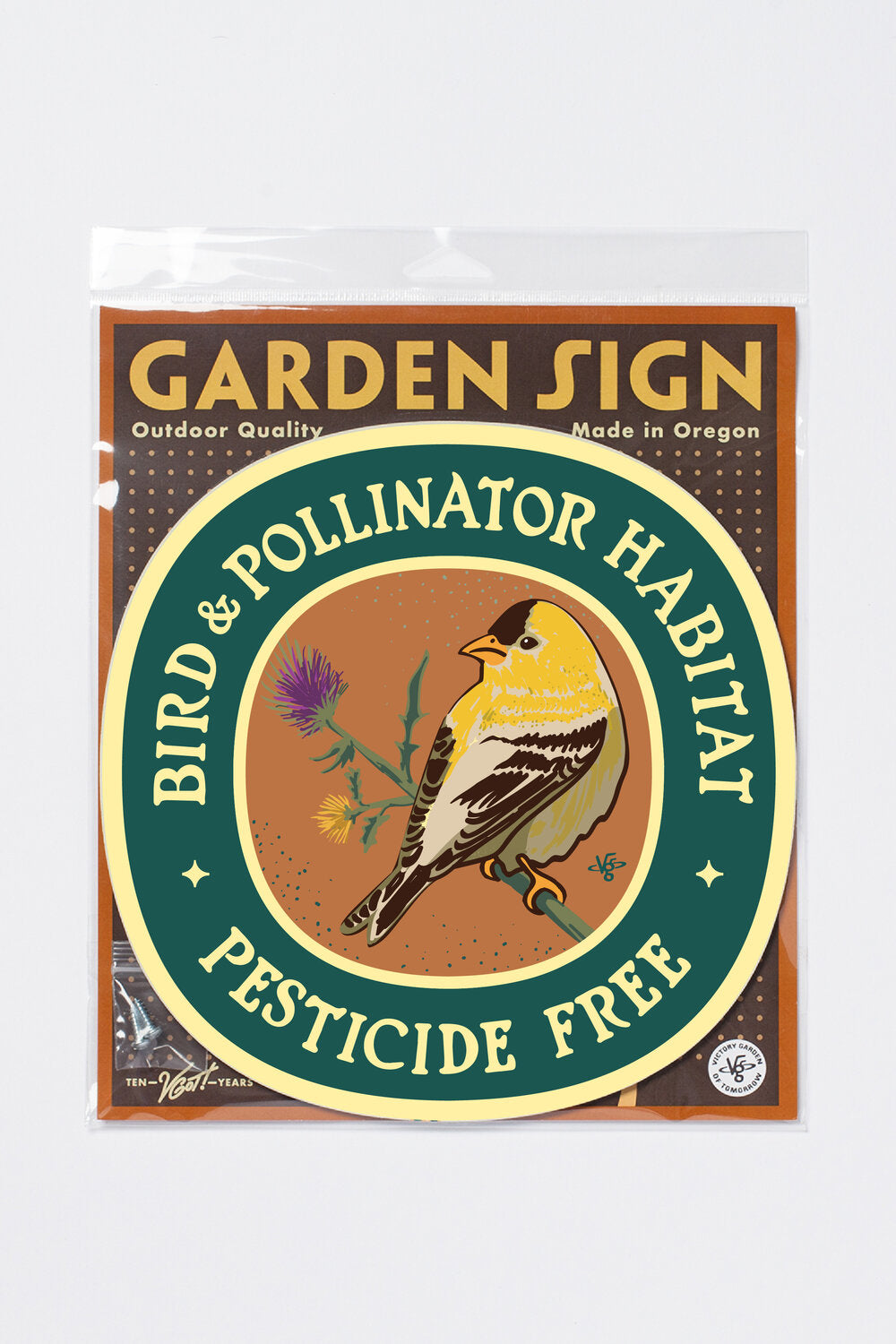 garden seed signs Goldfinch Bird & Pollinator Habitat Garden Sign