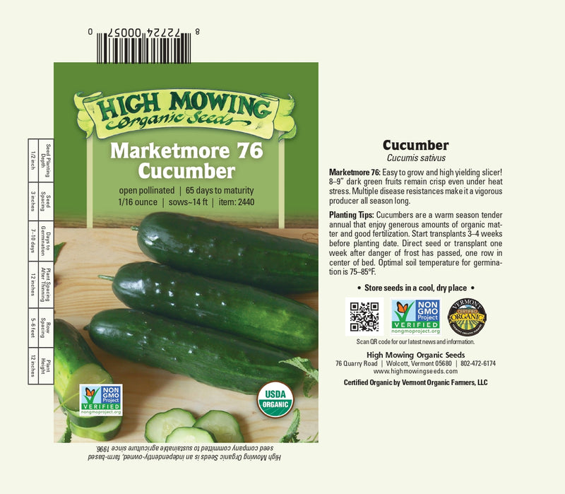 Marketmore 76 Cucumber Seeds