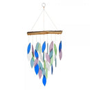 Mountain Ridge Waterfall Glass & Driftwood Wind Chime